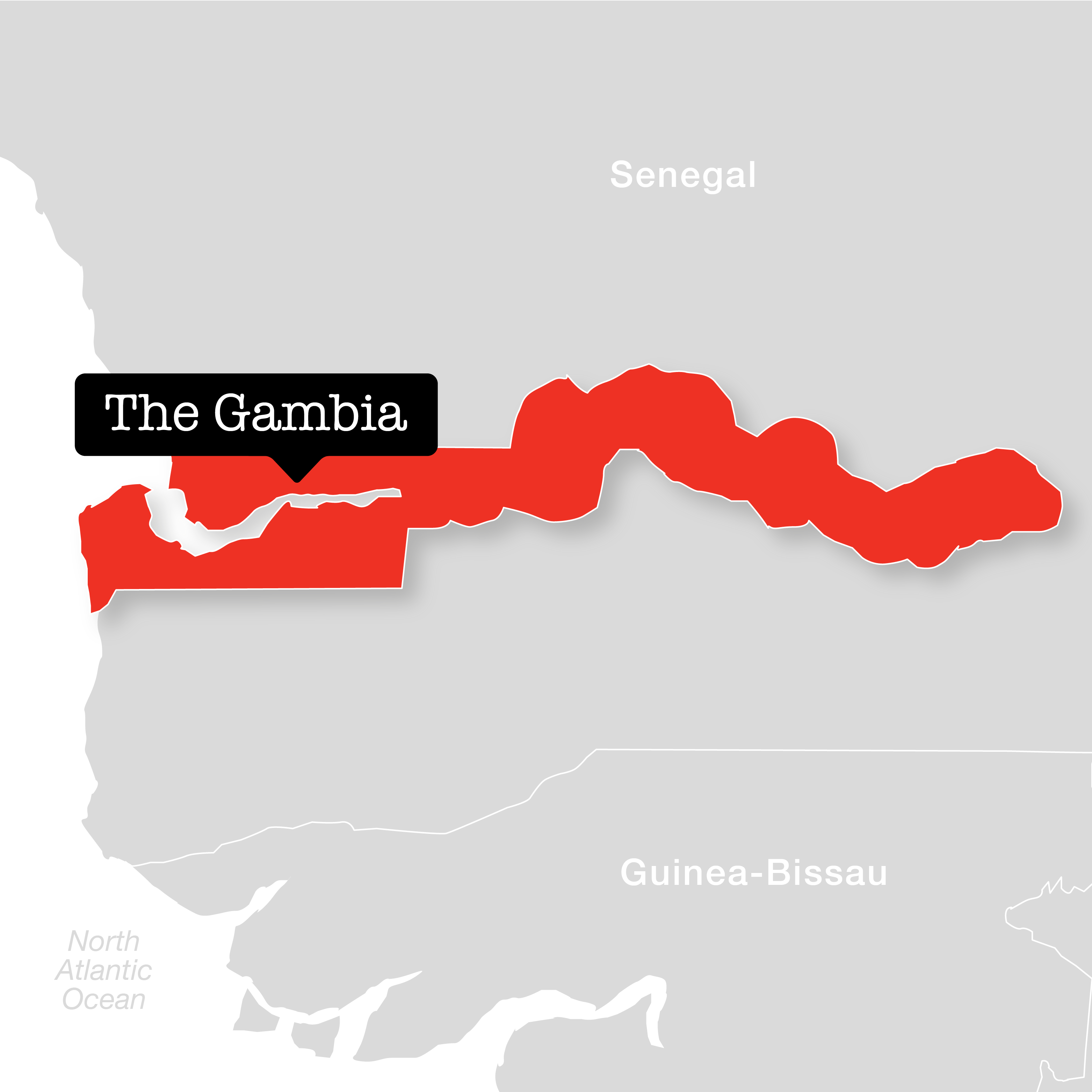 Map of The Gambia