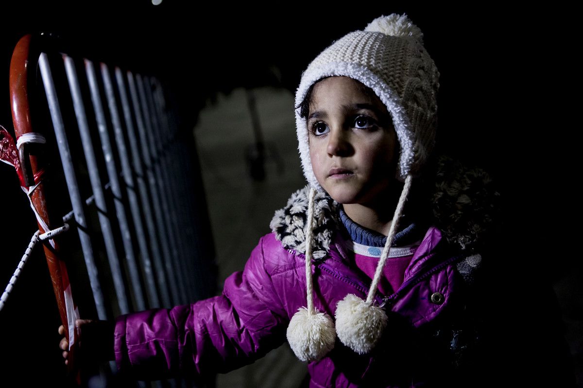 Young refugee in Lesvos, Greece, supported by ActionAid