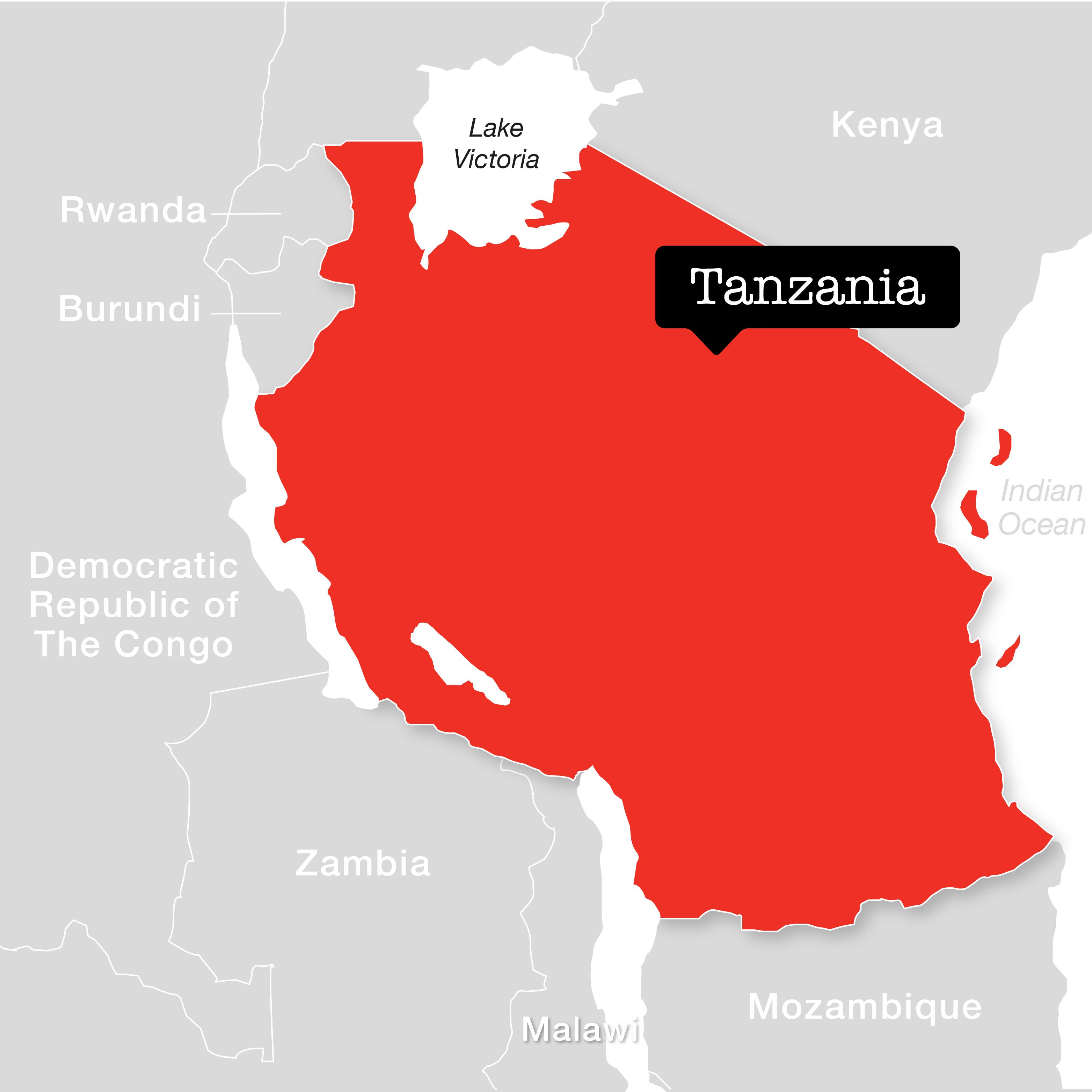 Tanzania map