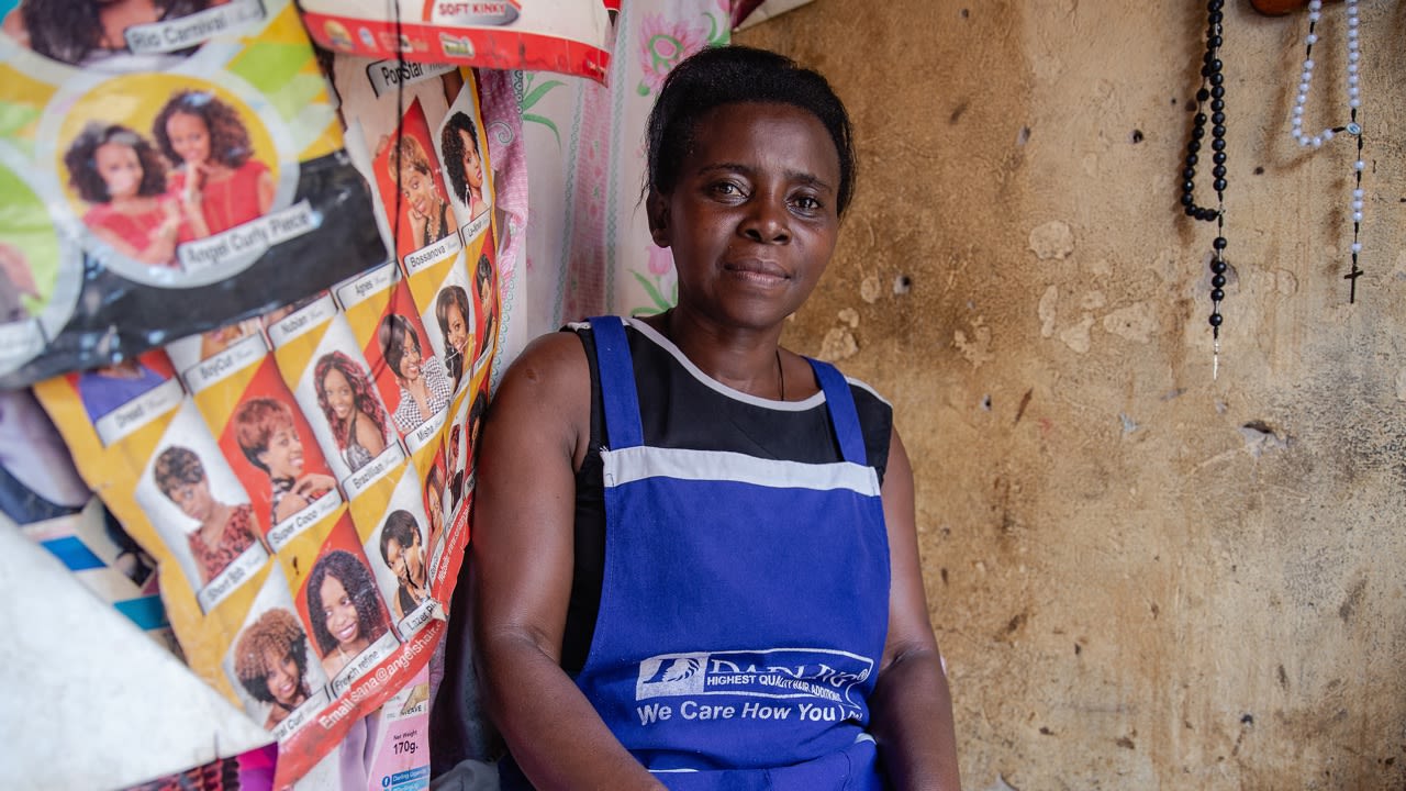 In colour, Cossy photographed by Esther for ActionAid's women's photography